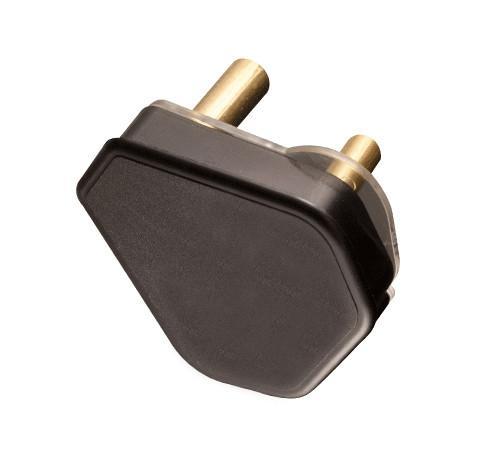 PLUG TOP 3 PIN 15A BLACK CRABTREE